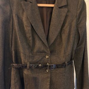 Tailored tweed print jacket